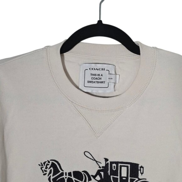 Coach Horse and Carriage Crewneck Sweatshirt Cotton Size Medium - Picture 3 of 11